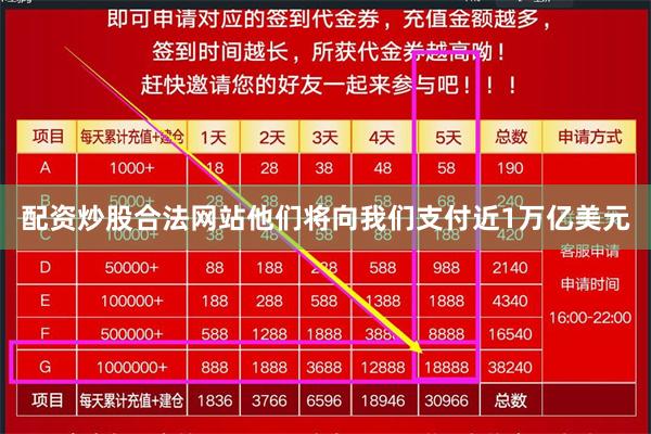 配资炒股合法网站他们将向我们支付近1万亿美元